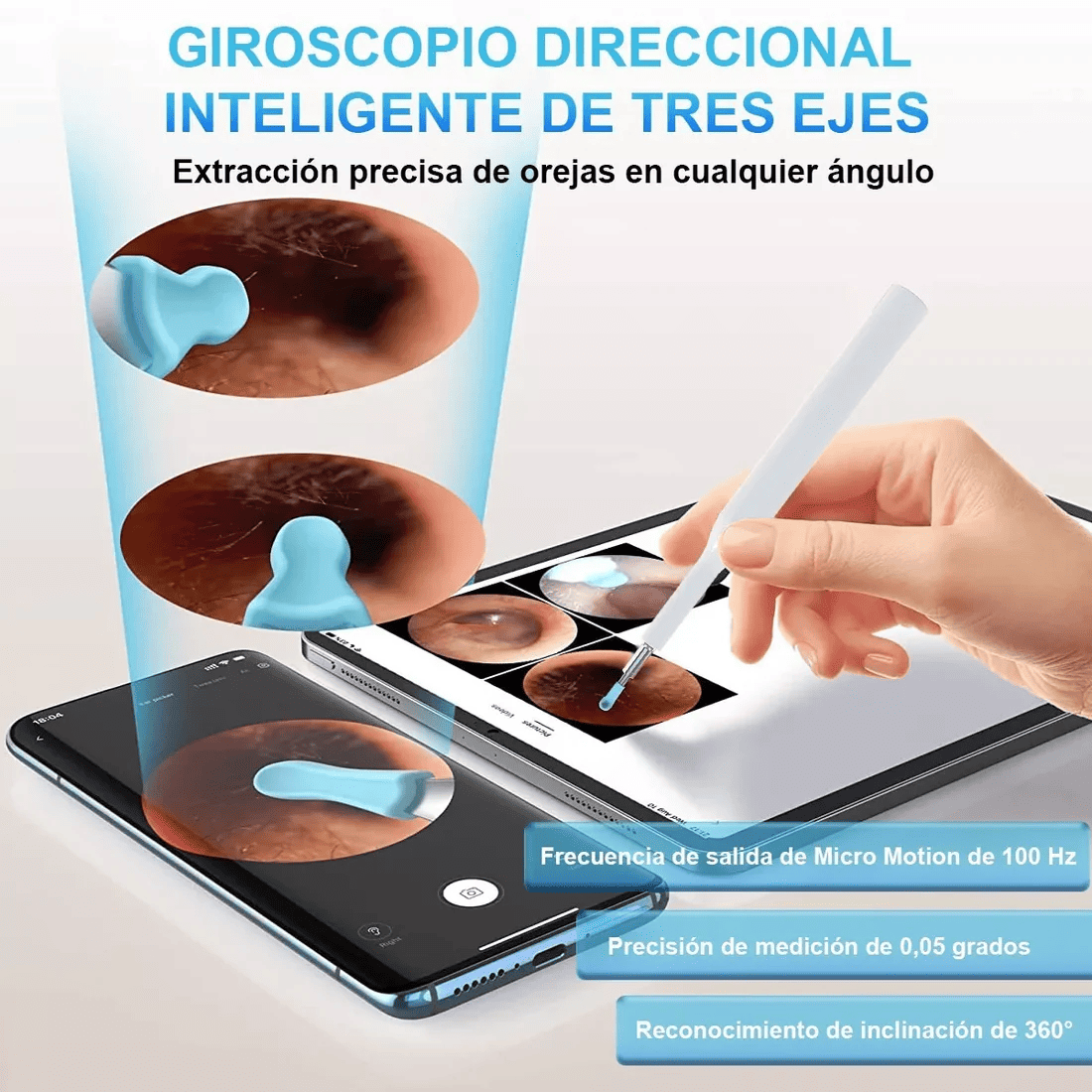 Otoscopio con Cámara HD Bluetooth