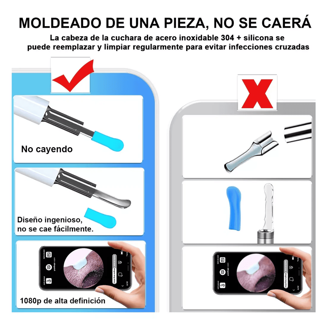 Otoscopio con Cámara HD Bluetooth